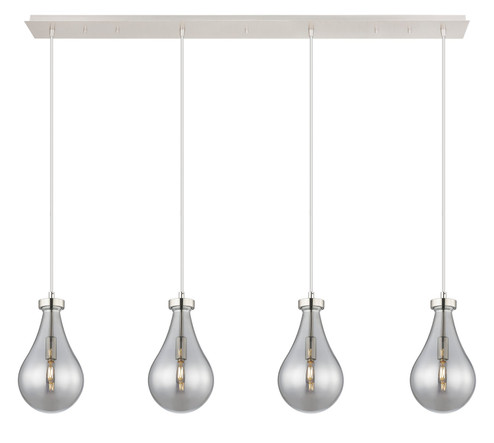 Downtown Urban Four Light Linear Pendant in Polished Nickel (405|124-451-1P-PN-G451-7SM)