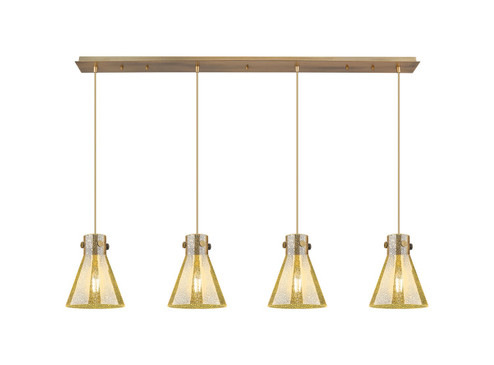 Downtown Urban Four Light Linear Pendant in Brushed Satin Nickel (405|124-410-1PS-SN-G411-8ME)