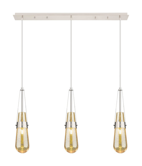 Downtown Urban Three Light Linear Pendant in Polished Nickel (405|123-452-1P-PN-G452-4ME)