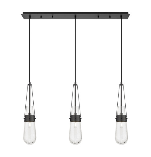 Downtown Urban Three Light Linear Pendant in Matte Black (405|123-452-1P-BK-G452-4SDY)