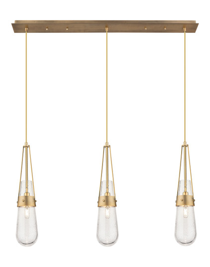 Downtown Urban Three Light Linear Pendant in Brushed Brass (405|123-452-1P-BB-G452-4SDY)