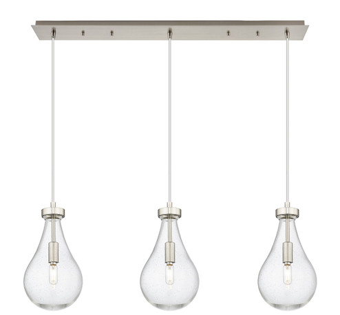 Downtown Urban Three Light Linear Pendant in Brushed Satin Nickel (405|123-451-1P-SN-G451-7SDY)