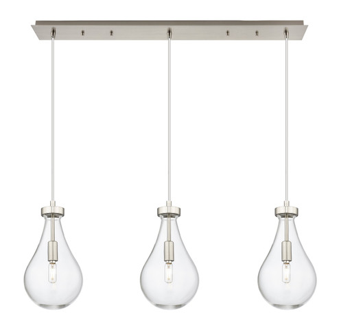 Downtown Urban Three Light Linear Pendant in Brushed Satin Nickel (405|123-451-1P-SN-G451-7CL)