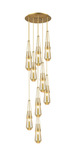 Downtown Urban Nine Light Pendant in Brushed Brass (405|119-452-1P-BB-G452-4ME)