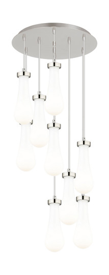 Downtown Urban Nine Light Pendant in Brushed Polished Nickel (405|119-451-1P-PN-G451-4GWH)