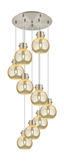 Newton Nine Light Pendant in Brushed Satin Nickel (405|119-410-1PS-SN-G410-8ME)