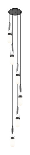 Downtown Urban Six Light Pendant in Matte Black (405|116-452-1P-BK-G452-4GWH)