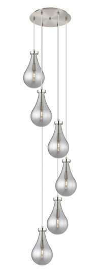 Downtown Urban Six Light Pendant in Brushed Satin Nickel (405|116-451-1P-SN-G451-7SM)