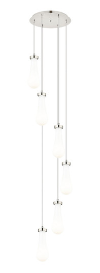 Downtown Urban Six Light Pendant in Brushed Polished Nickel (405|116-451-1P-PN-G451-4GWH)
