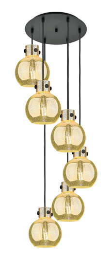 Newton Six Light Pendant in Matte Black (405|116-410-1PS-BK-G410-8ME)