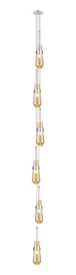 Downtown Urban Six Light Pendant in Polished Nickel (405|106-452-1P-PN-G452-4ME)