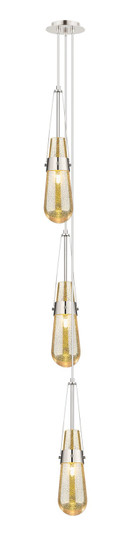 Downtown Urban Three Light Pendant in Polished Nickel (405|103-452-1P-PN-G452-4ME)