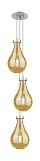 Downtown Urban Three Light Pendant in Brushed Satin Nickel (405|103-451-1P-SN-G451-7ME)
