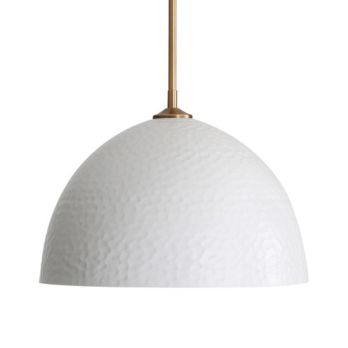 Shepard One Light Pendant in Modern Brass (62|6950-L MBS-WHT)