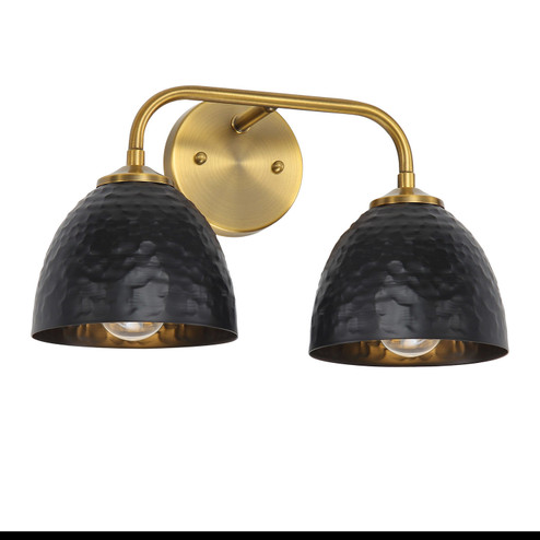 Shepard Two Light Vanity in Modern Brass (62|6950-BA2 MBS-BLK)