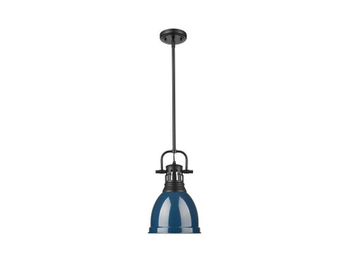 Duncan One Light Pendant in Matte Black (62|3604-S BLK-NVY)