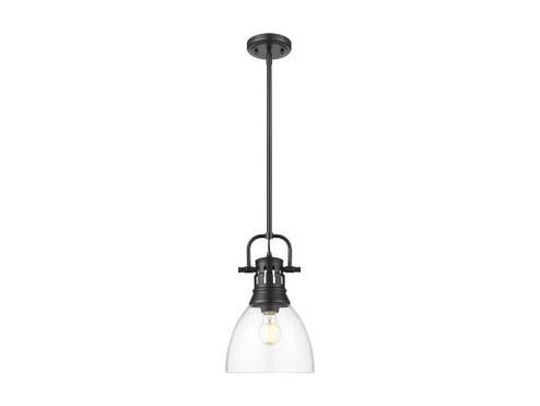 Duncan One Light Pendant in Matte Black (62|3604-S BLK-CLR)