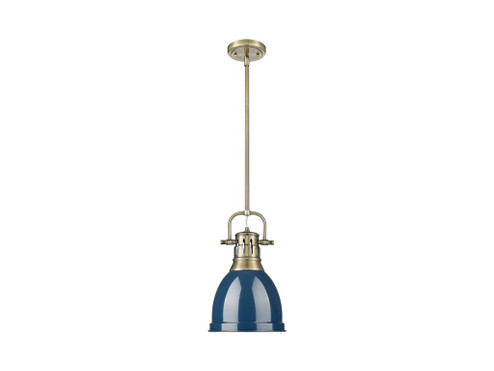 Duncan One Light Pendant in Aged Brass (62|3604-S AB-NVY)