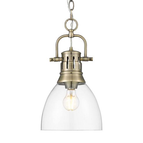 Duncan One Light Pendant in Aged Brass (62|3602-S AB-CLR)