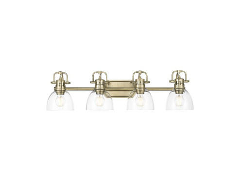 Duncan Four Light Vanity in Aged Brass (62|3602-BA4 AB-CLR)