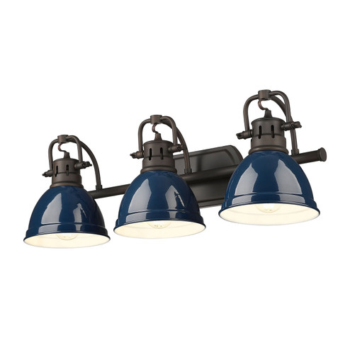 Duncan BCB Three Light Vanity in Rubbed Bronze (62|3602-BA3 RBZ-NVY)