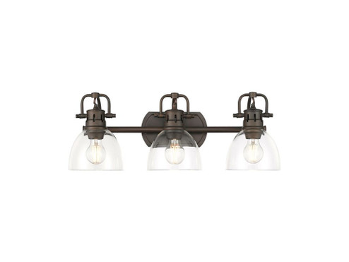 Duncan Three Light Vanity in Rubbed Bronze (62|3602-BA3 RBZ-CLR)