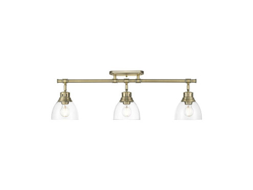 Duncan Three Light Semi-Flush Mount in Aged Brass (62|3602-3SF AB-CLR)