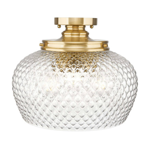Adeline Three Light Semi-Flush Mount in Modern Brushed Gold (62|1088-3SF MBG-CLR)