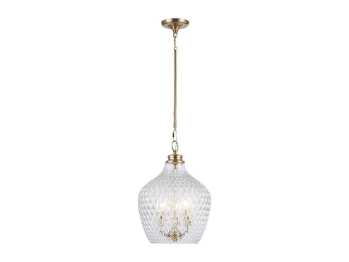 Adeline Three Light Pendant in Modern Brushed Gold (62|1088-3P MBG-CLR)