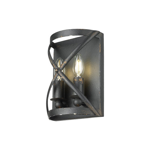 Alcott Two Light Wall Sconce in Antique Black Iron (62|0890-WSC ABI)