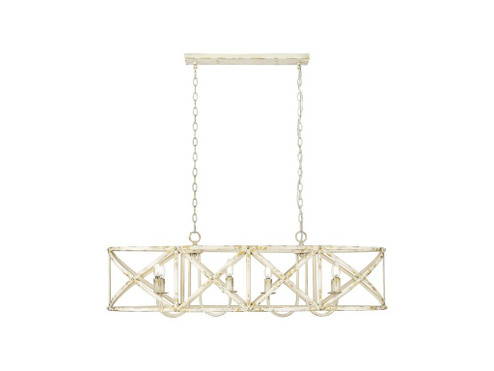 Alcott Eight Light Linear Pendant in Antique Ivory (62|0890-LP AI)