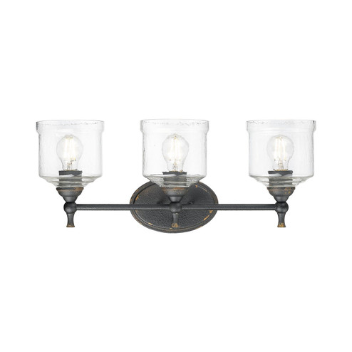 Keating Three Light Vanity in Antique Black Iron (62|0806-BA3 ABI-HWG)