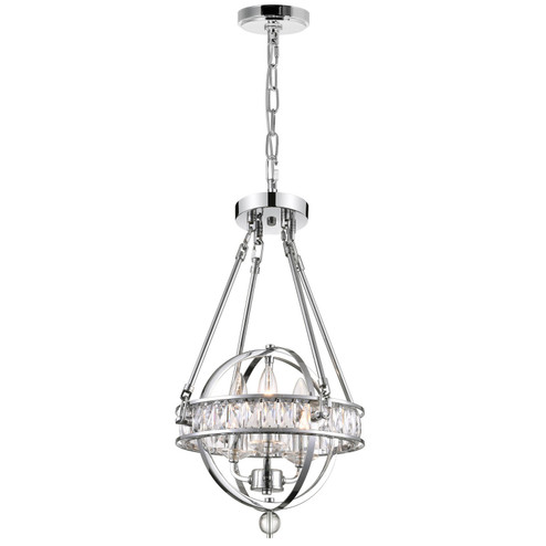 Arkansas Three Light Mini Chandelier in Chrome (401|9957P12-3-601)