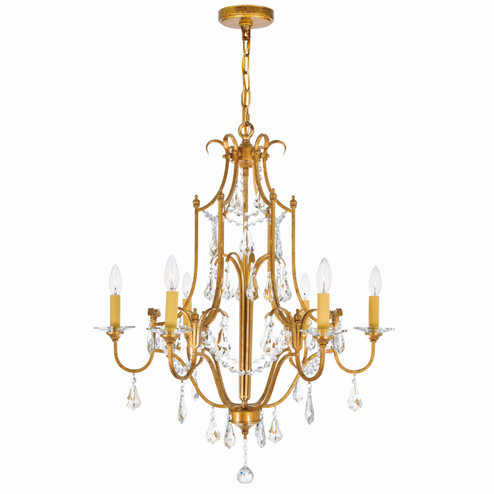 Electra Six Light Chandelier in Oxidized Bronze (401|9836P28-6-125)