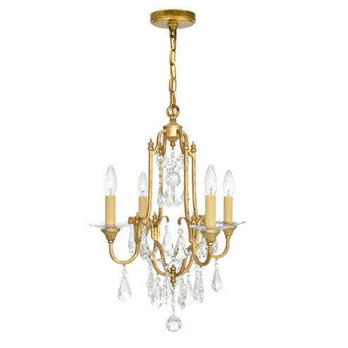 Electra Four Light Chandelier in Oxidized Bronze (401|9836P17-4-125)