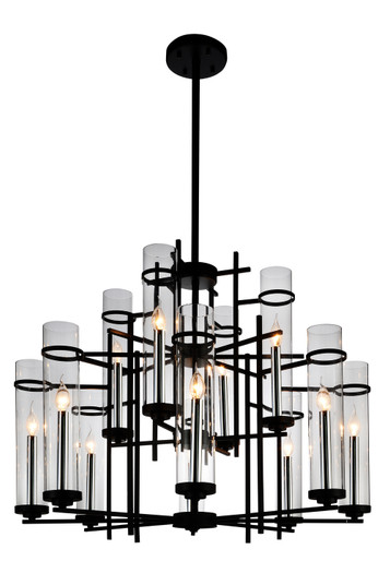 Sierra 12 Light Chandelier in Black (401|9827P38-12-101)