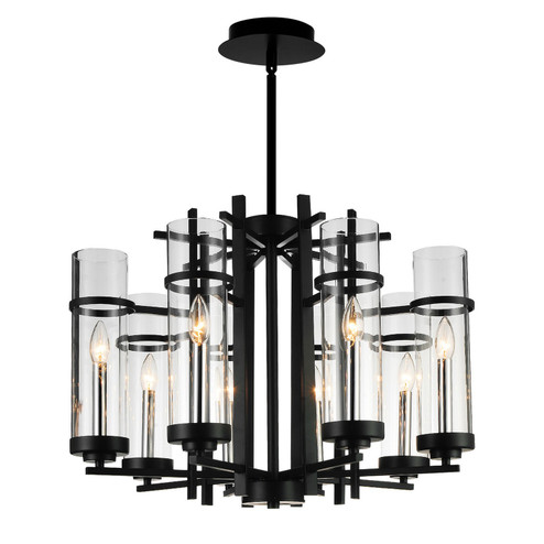Sierra Eight Light Chandelier in Black (401|9827P26-8-101)
