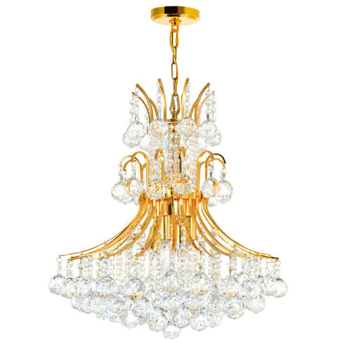 Princess Ten Light Chandelier in Gold (401|8012P24G)