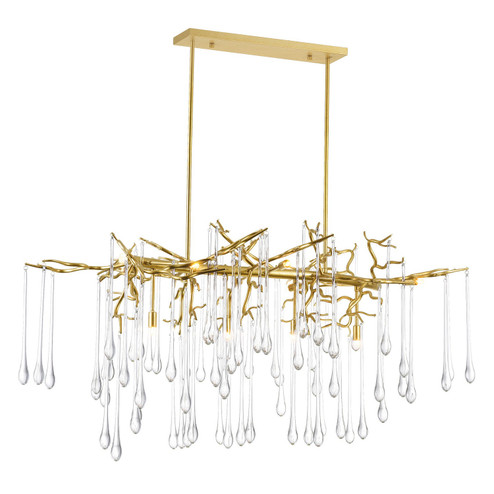Anita Ten Light Chandelier in Gold Leaf (401|1094P47-10-620)