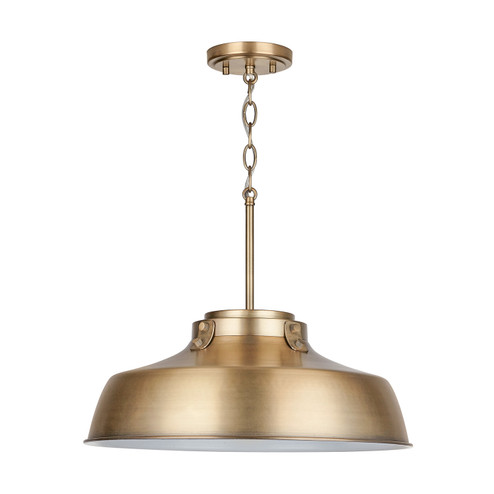 Oakwood One Light Pendant in Aged Brass (65|9D328A)