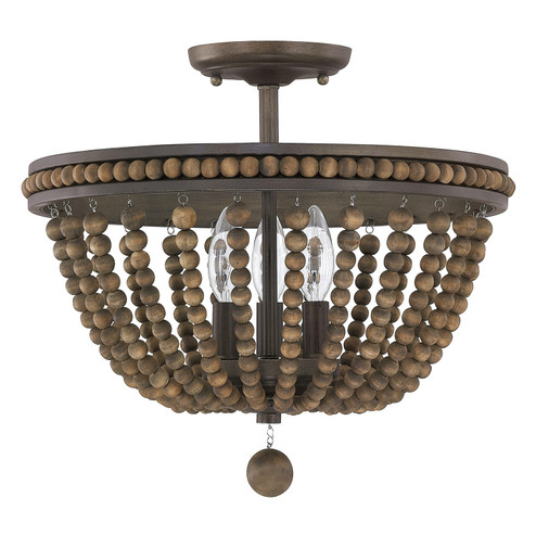 Handley Three Light Semi-Flush Mount in Tobacco (65|9A122A)