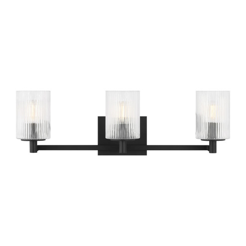 Lando Three Light Wall / Bath in Midnight Black (1|GLV1043EN/MBK)