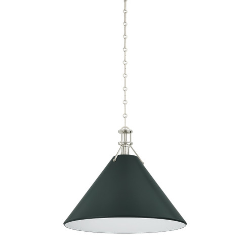 Painted No. 2 One Light Pendant in Polished Nickel (70|MDS352L-PN/SSG)