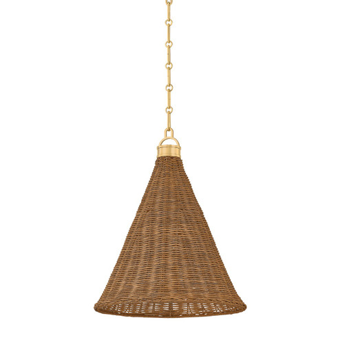 Kensington One Light Pendant in Aged Brass (70|MDS2102-AGB)