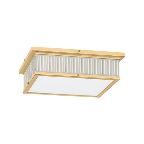 Ashdown LED Flush Mount in Aged Brass/Off-White (70|MDS1900-AGB/OW)