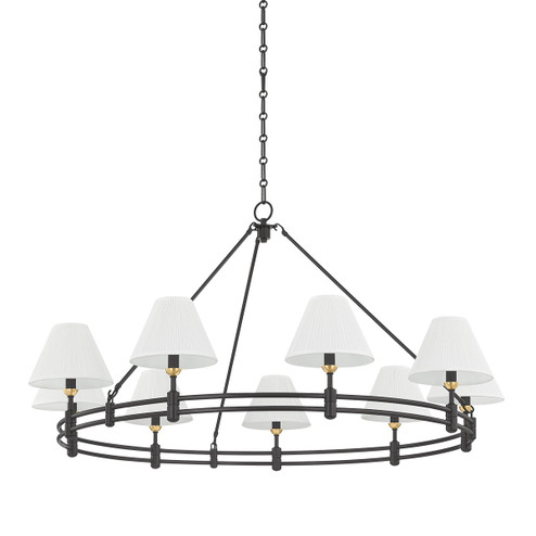 Howard Nine Light Chandelier in Aged Brass/Distressed Bronze (70|MDS1801-AGB/DB)