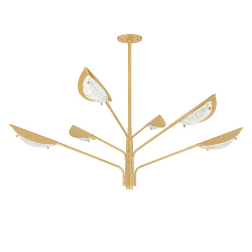 Levin Six Light Chandelier in Aged Brass (70|7506-AGB)
