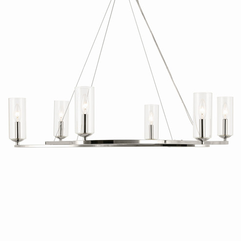 Harpin Six Light Chandelier in Polished Nickel (12|52771PN)