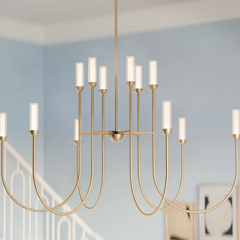 Moraine LED Chandelier in Champagne Bronze (12|52758CPZLED)