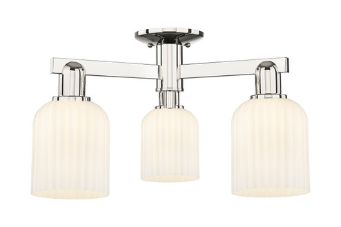 Arcadia Three Light Semi-Flush Mount in Polished Nickel (405|716-3F-PN-G559-5GWH)